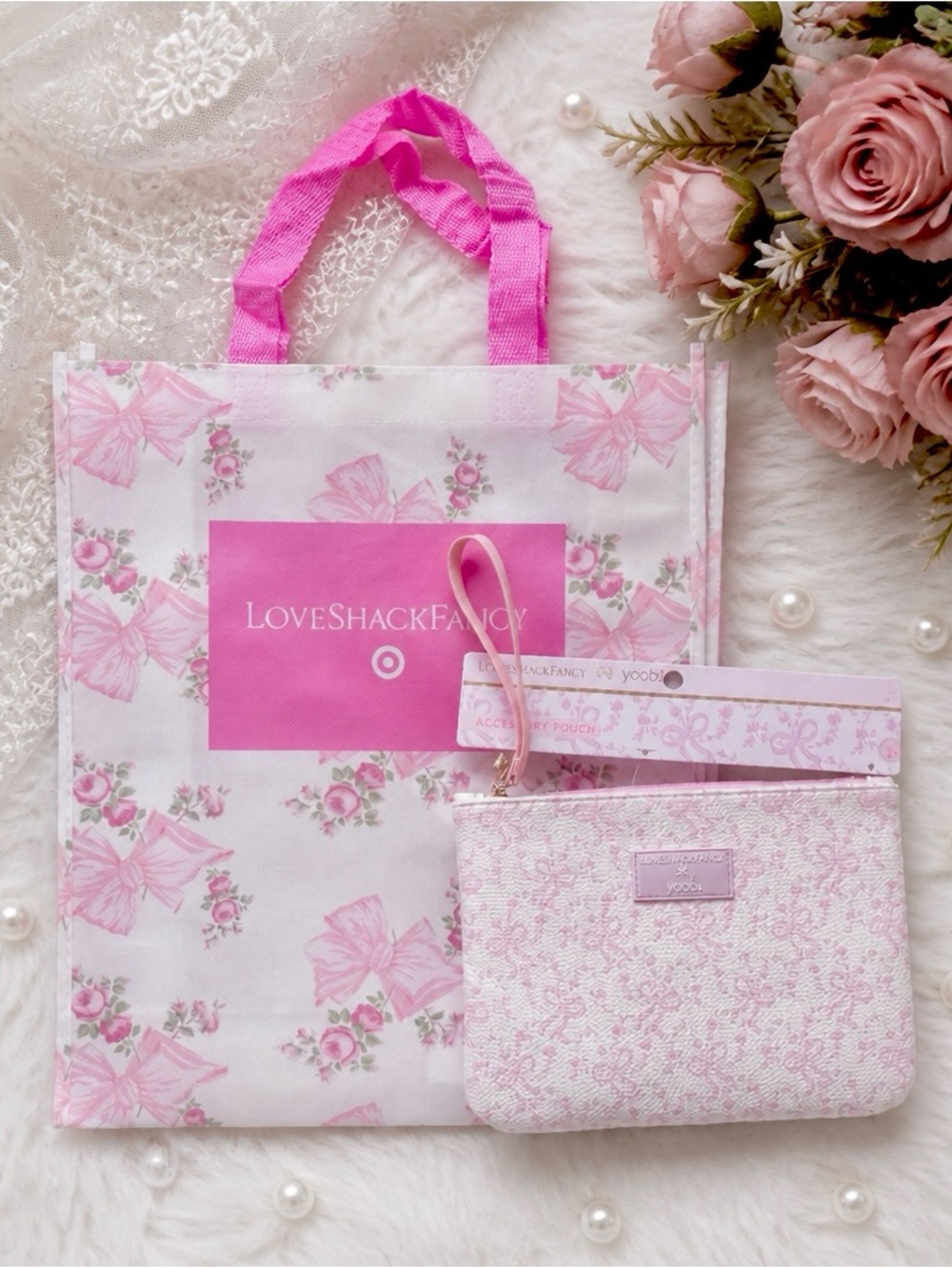 Love Shack Fancy x Target tote & accessories pouch